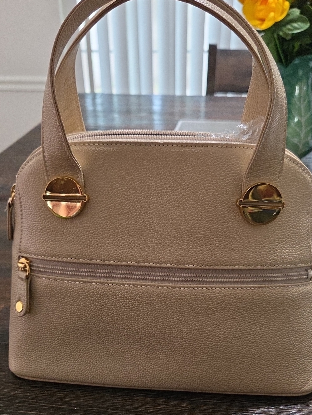 Classic GIVENCHY Beige Women's Handbag with Gold Hardware
